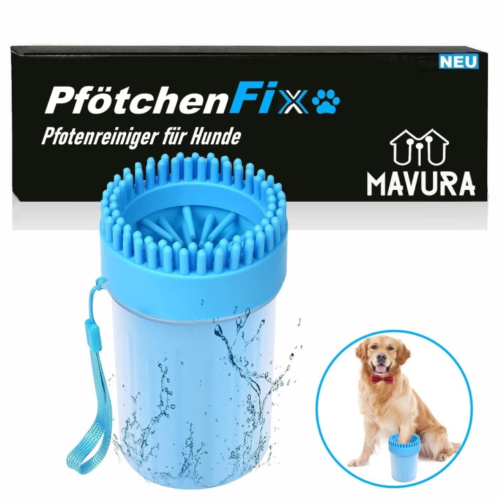 PFÖTCHENFIX Pfotenreiniger Hundepfotenreiniger Massagebürste Hund Katze Silikon