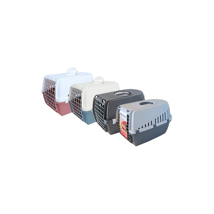 Savic Transportbox Trotter - Rosa / Weiß - 48 x 33 x 31 cm