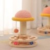 Massivholz-Drehteller, Haustierspielzeug, Sisal-Schleifkrallen, amüsantes integriertes Katzenkratzbrett, Haustierprodukte, Ka