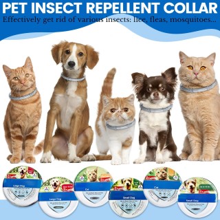 8 Monate, Anti-Parasiten-Halsband, Anti-Floh, Anti-Zecken, Leishmaniose, für kleine und mittelgroße Hunde One Size