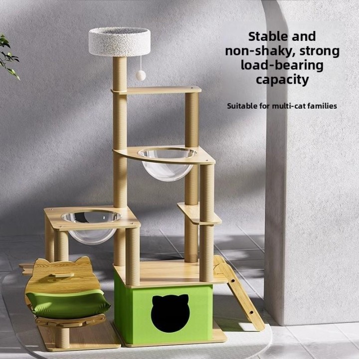 Großes mehrschichtiges Katzen-Roaming-Wunderland-Katzenkletter-Stall-Multifunktions-Katzenkratzbrett-Haustier-Raumkapsel-Katz
