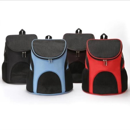Poldable Haustier-Tragerucksack, doppelte Schulter, Netz-Reisetasche, Haustier-Hundetragetasche, doppelte Schulter, tragbare
