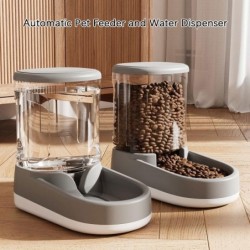 Automatischer Futter- und Wasserspender für Haustiere, Schwerkraft-Futter- und Wasserspender für Hunde und Katzen mit Futtern