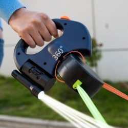 360-Grad-Drehung, Doppelkopf-Traktionsseil, Nylon-Hundeleine mit Licht, automatisch einziehbare, solide Outdoor-Gehleine, 3 m