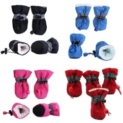 4 stücke Rutschfeste Welpen Schuhe Haustier Schutz Weichen sohlen Haustier Hund Schuhe Winter Prewalkers Weiche Liefert Haust
