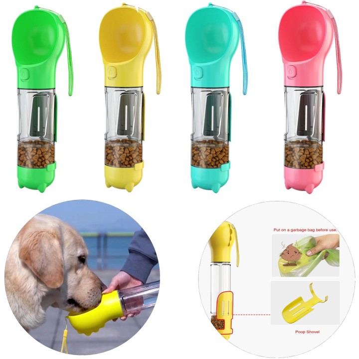 Hundewasserflasche Outdoor Tragbarer Trinkfutterspender Für Kleine Mittelgroße Hunde Katzen Welpenkotspender Labrador Supplie