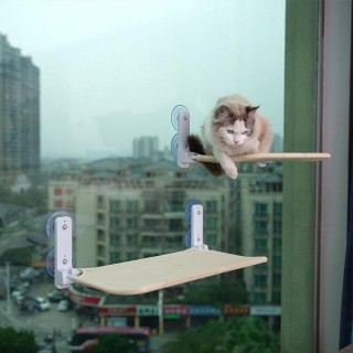 30*45cm Faltbare Katzenhängematte Vier Jahreszeiten Universal Beige Mesh Katzennest Saugnapf Fenster Sonne Hängekorb Haustier