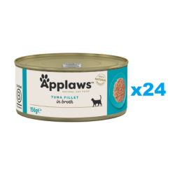 APPLAWS Cat Adult Tuna Fillet in Broth Thunfischfilet in Brühe 24x 156 g