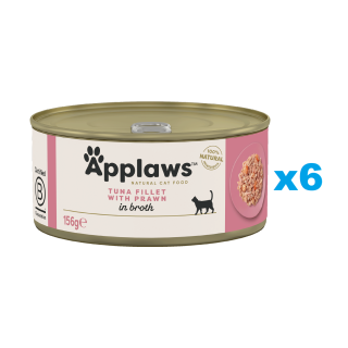 APPLAWS Cat Adult Tuna with Prawn in Broth Thunfisch und Garnelen in Brühe 6x156 g