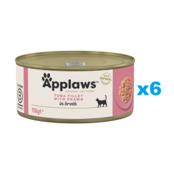 APPLAWS Cat Adult Tuna with Prawn in Broth Thunfisch und Garnelen in Brühe 6x156 g
