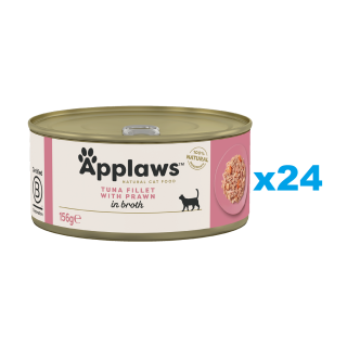 APPLAWS Cat Adult Tuna with Prawn in Broth Thunfisch und Garnelen in Brühe 24x156 g