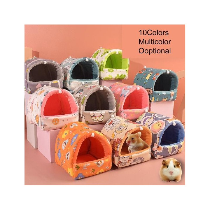 Hamster Nest Druck Halb geschlossen Weichen Großen Raum Warm Halten Praktische Elefanten Muster Hamster S minze, grüne