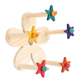 Vogel-Riesenrad-Spielzeug, drehbar, aus Holz, mit 5 Sitzstangen für Wellensittiche, Conures, Lovebirds, Sittiche