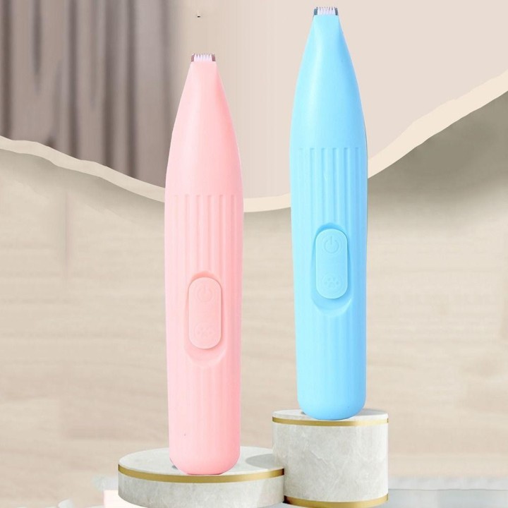 LED Katze Pfote Trimmer Cordless Pet Haar Rasierer Sicher Fuß Haar Entferner Rump rosa