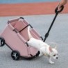 Hundebuggy mit 4 Rädern, zusammenklappbar, leicht, 360° drehbar, Trolley, Haustierbuggy, kleine Katzen, Hunde, rollende Katze