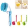 Multifunktionale flüssigkeitsgefüllte Massage-Badebürste für Haustiere mit langem Griff One Size blau