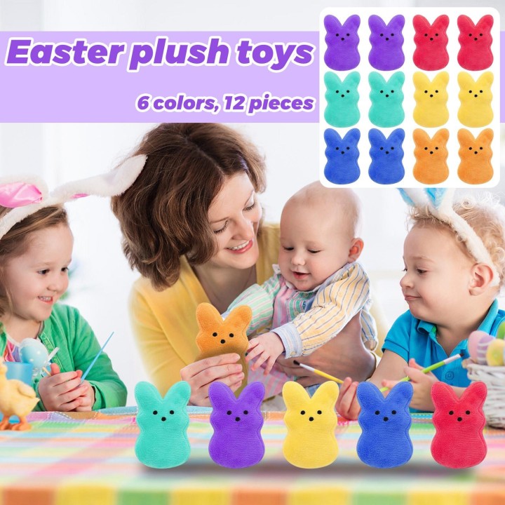 Kreatives neuartiges Plüschhasenspielzeug für Hunde, Kinder, interaktives Ostergeschenk, 12 Stück One Size