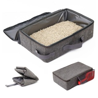 PEVA, faltbare Katzentoilette, großes Fassungsvermögen, Katzentoilette, wasserdichte Katzentoilette für Kätzchen S-Square