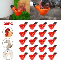 20Pack Geflügel Wasser Trinken Tassen Huhn Henne Kunststoff Automatische Trinker Wachtel