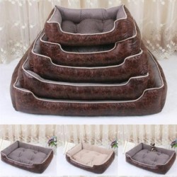 Großes Hunde-/Welpen-/Katzenbett, weiches, waschbares Haustierbett, wärmendes Hundehüttenmaterial für den Winter, Haustiernes