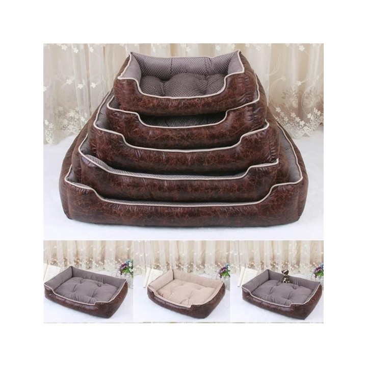 Großes Hunde-/Welpen-/Katzenbett, weiches, waschbares Haustierbett, wärmendes Hundehüttenmaterial für den Winter, Haustiernes