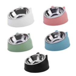 100 ml Katzen-/Hundenapf, 15 Grad erhöht, rutschfeste Welpenbasis, Katzenfutter, Trinkwasser, Futterspender, Neigungsschutz,