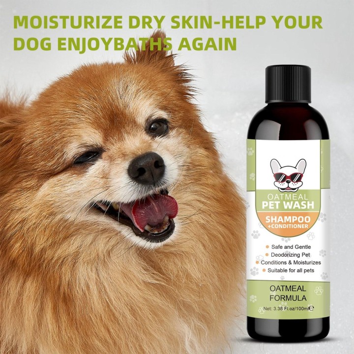 Duschgel für Haustiere, Shampoo für Haustiere, feuchtigkeitsspendendes und pflegendes Haarshampoo, milde Inhaltsstoffe, glatt