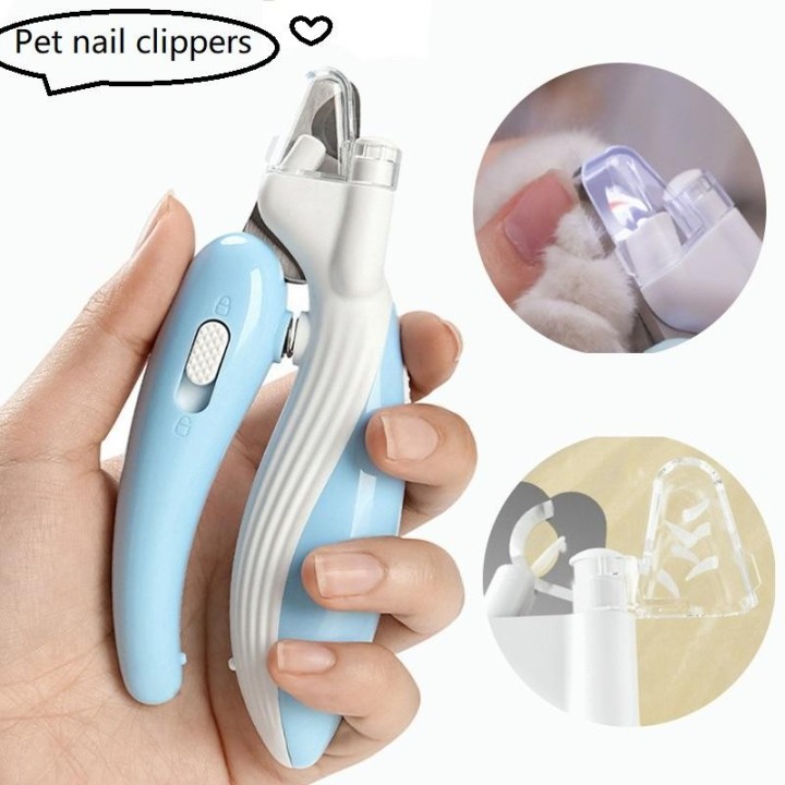 Nagelknipser für Katzen, professioneller Nagelknipser für Haustiere, Zehenklauenschneider für Hunde mit LED-Licht, zum Trimme