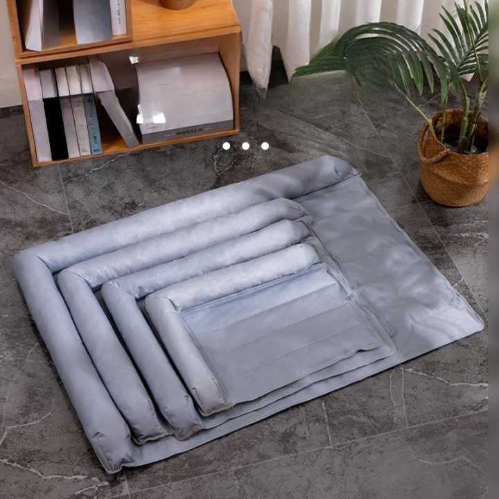 L-förmige graue Eismatte Hundematte Matte Sommer Kühlgel Katzensitzkissen Haustier Schlafmatte S