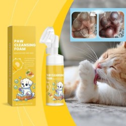 Schaum-Fußreiniger für Katzen und Hunde, Reinigungsspray, tragbarer Haustier-Schaumreiniger, frische Zitrone, reduziert Gerüc