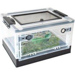 Reptilien-Zuchtgehege, Käfige, transparent, Amphibien-Lebensraumbox, Kunststoff-Reptilien-Futterbox für Eidechsen, Bartagamen