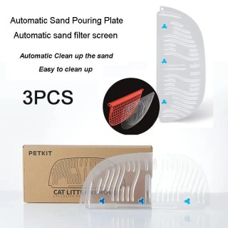 3 Stück Original für PETKIT Katzentoilette Automatische Toilette Sandgießplatte Filternetz für PURA MAX Sandkastenzubehör