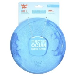 West Paw Hundespielzeug Seaflex Sails Hundefrisbee Wurfspielzeug Fliegende Scheibe Stressabbau Surf (blau)