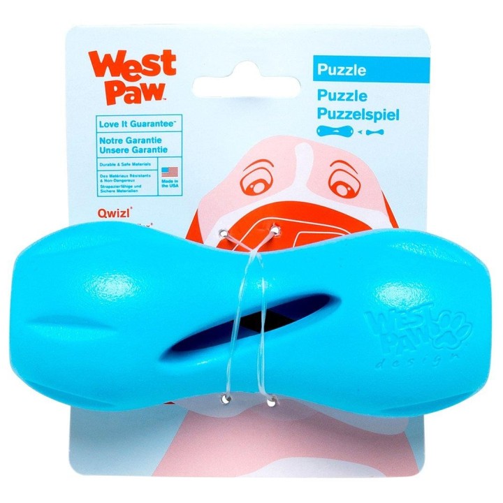 West Paw Hundespielzeug Zogoflex Quizle Aqua Blue S Größe blau
