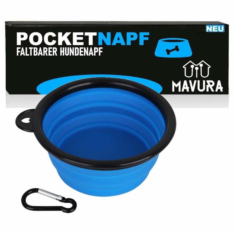 POCKETNAPF Faltbarer Hundenapf Trinknapf Reisenapf Silikon Fressnapf faltbar