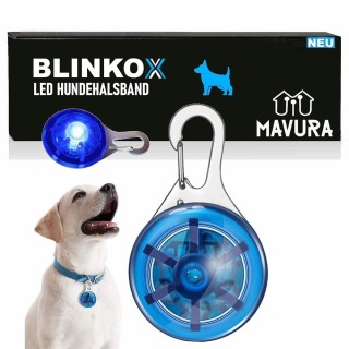 BLINKOX LED-Hundeanhänger Abnehmbare LED-Hundehalsbandleuchte Tragbar Blau