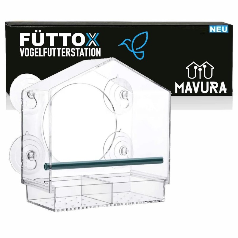 FÜTTOX Vogelhaus Vogelfutterhaus Vogelfutterspender Futterhaus Futterspender