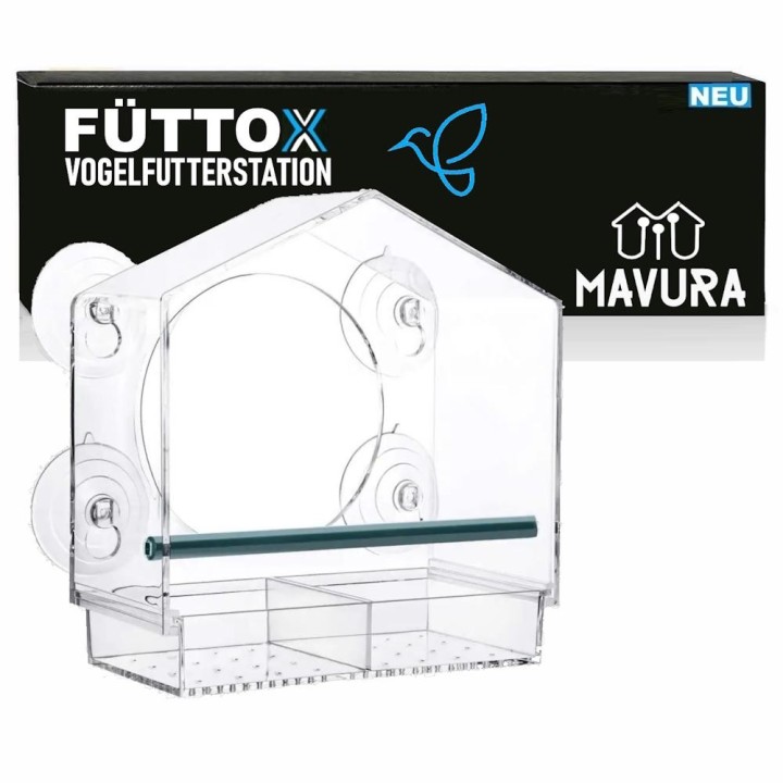 FÜTTOX Vogelhaus Vogelfutterhaus Vogelfutterspender Futterhaus Futterspender