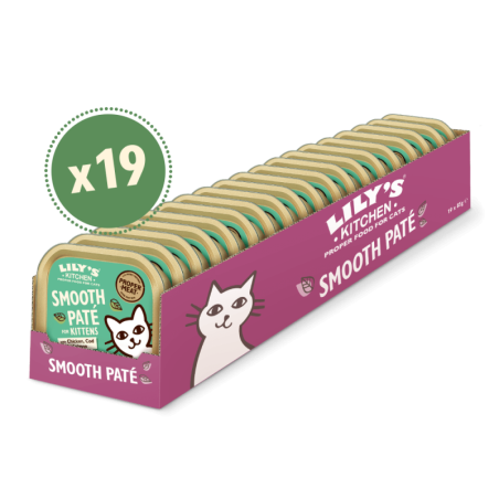 Hühnerpastete mit Kabeljau und Garnelen für Kätzchen (19 x 85g) | Lily's Kitchen