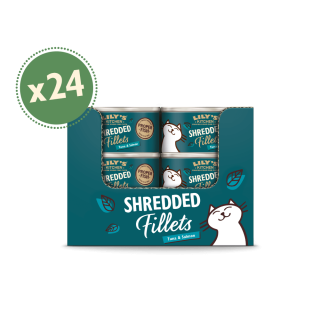 Filets aus zerkleinertem Thunfisch und Lachs für Katzen (24 x 70g) | Lily's Kitchen