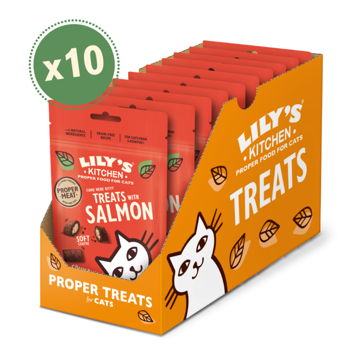 Leckerlis mit Lachs für Katzen Multipack (10x60g) | Lily's Kitchen