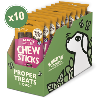 Kausticks mit Rindfleisch Multipack (10 x 120g) | Lily's Kitchen