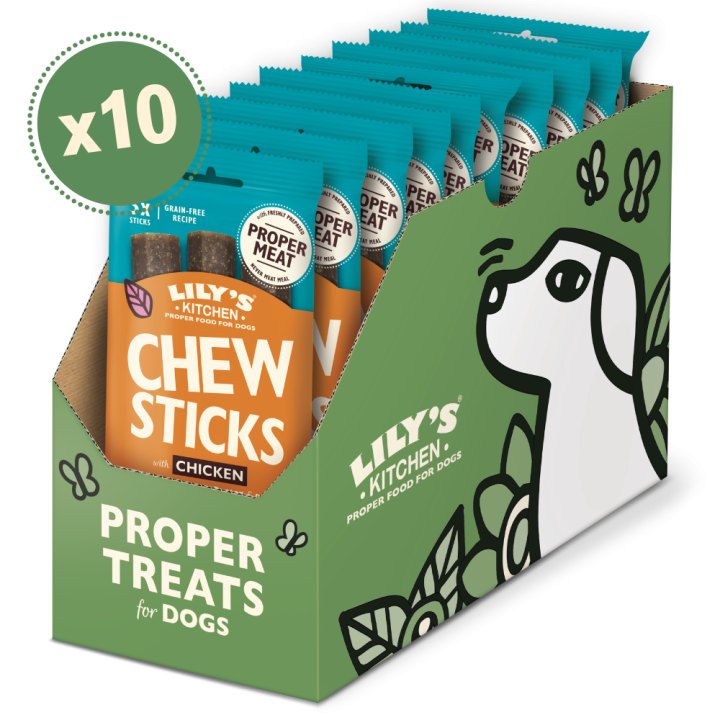 Kausticks mit Huhn Multipack (10 x 120g) | Lily's Kitchen