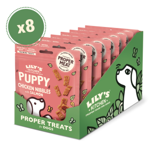 Leckerbissen mit Huhn und Lachs für Welpen (8 x 70g) | Lily's Kitchen