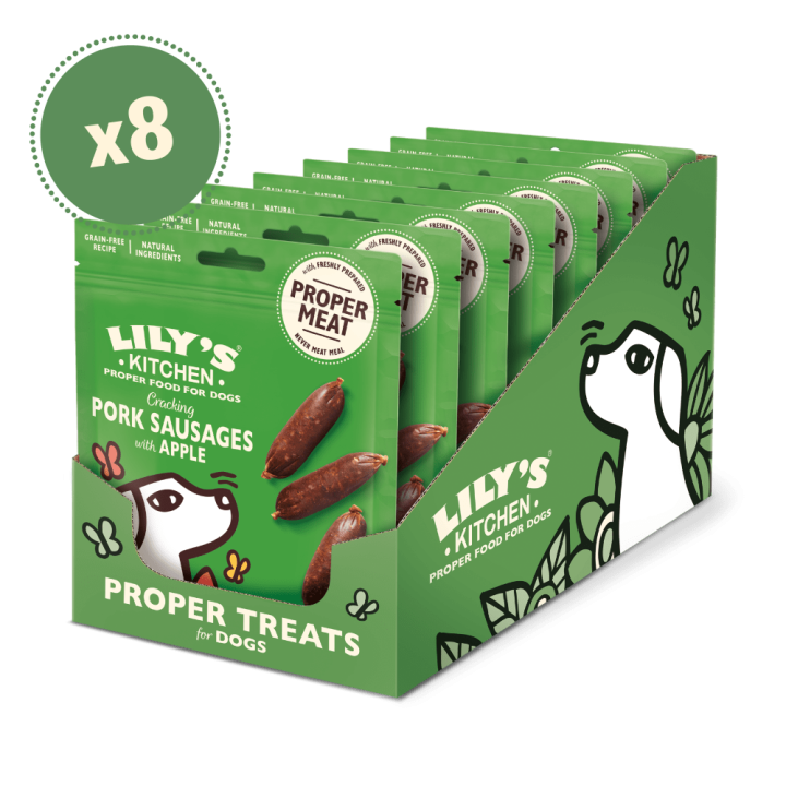 Würstchen aus Schwein mit Äpfeln (8 x 70g) | Lily's Kitchen