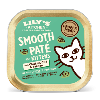 Hühnerpastete mit Kabeljau und Garnelen für Kätzchen (85g) | Lily's Kitchen