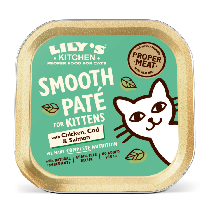 Hühnerpastete mit Kabeljau und Garnelen für Kätzchen (85g) | Lily's Kitchen
