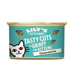 Leckere Stücke aus Huhn und Meeresfisch in Soße für Kätzchen (85g) | Lily's Kitchen
