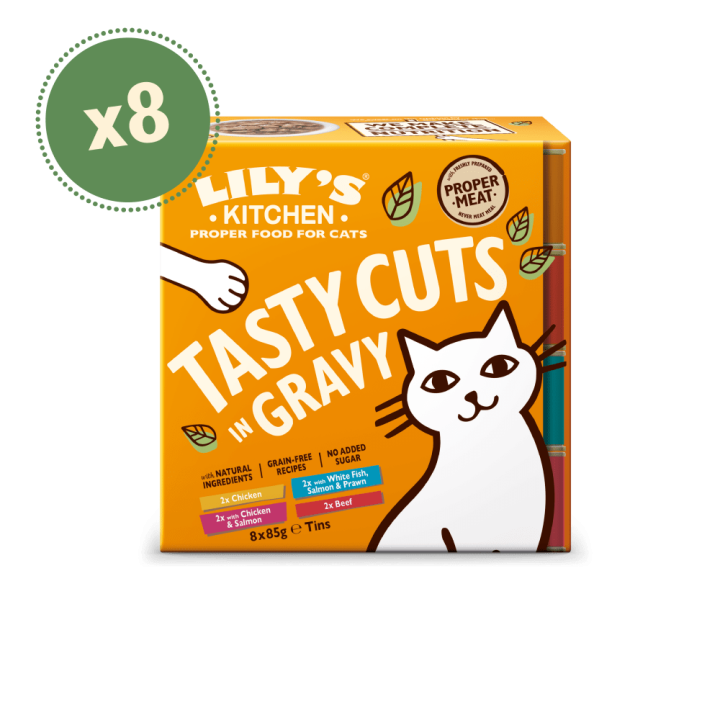 Schmackhafte Häppchen in einer herzhaften Soße Multipack für Katzen (8 x 85g) | Lily's Kitchen
