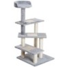 Kletterbaum Katzenbaum Spielbaum Katzenkratzbaum Treppe 5 Schichte Beige Grau 48 x 48 x 99,5 cm (LxBxH)